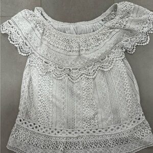 Elegant White Lace Women's Top